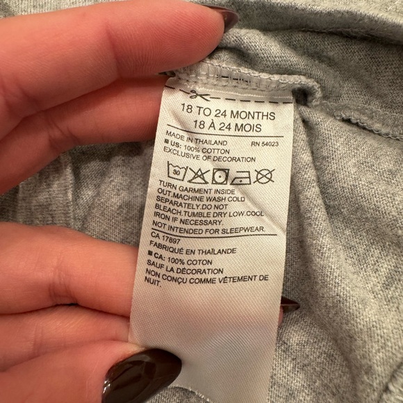 Janie and Jack Boy’s Long Sleeve Henley Gray Shirt - Picture 5 of 5